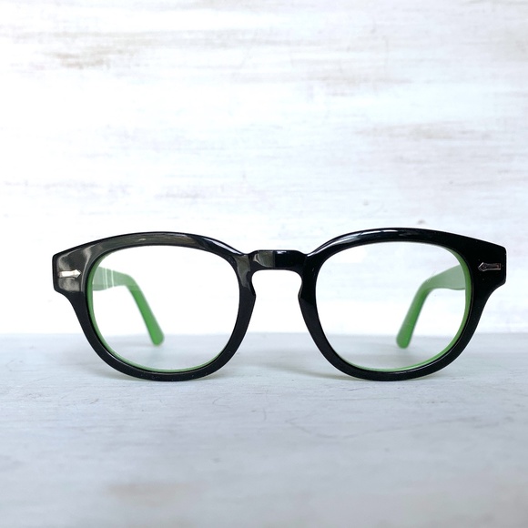 New Bold Acetate +1.00 Reading Glasses Green Black Horn rim Unisex - Picture 8 of 13